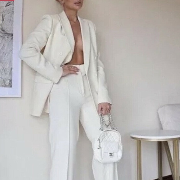 NWT Zara double breasted tuxedo blazer jacket XXL - Picture 6 of 9